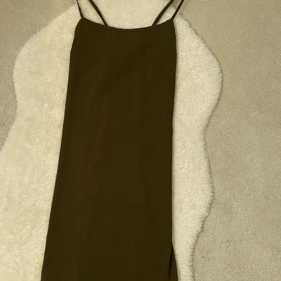 Olive green slip dress - Picture 2 of 2